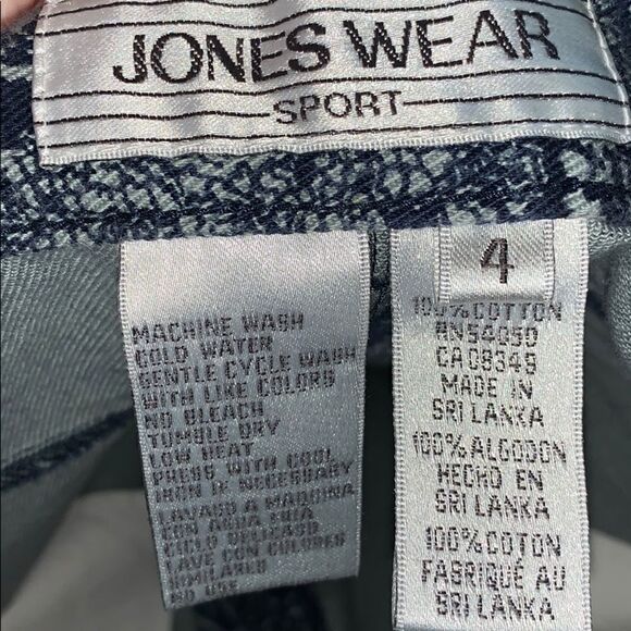 JONES WEAR SPORT blue paisley jean skirt 4 - Picture 7 of 7